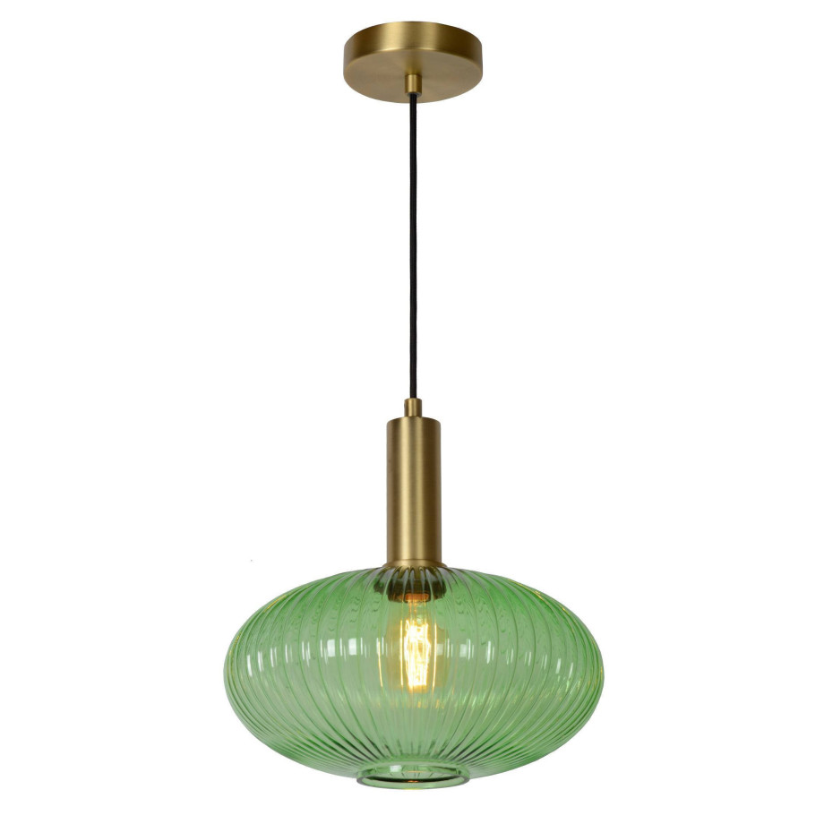 Lucide MALOTO - Hanglamp - Ø 30 cm - 1xE27 - Groen afbeelding 