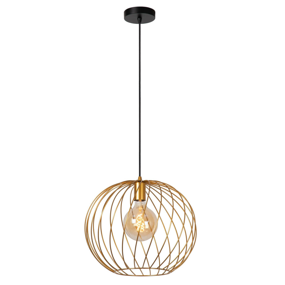 Lucide DANZA - Hanglamp - Ø 40 cm - 1xE27 - Mat Goud / Messing Lucide DANZA - Hanglamp - Ø 40 cm - 1xE27 - Mat Goud / Messing afbeelding