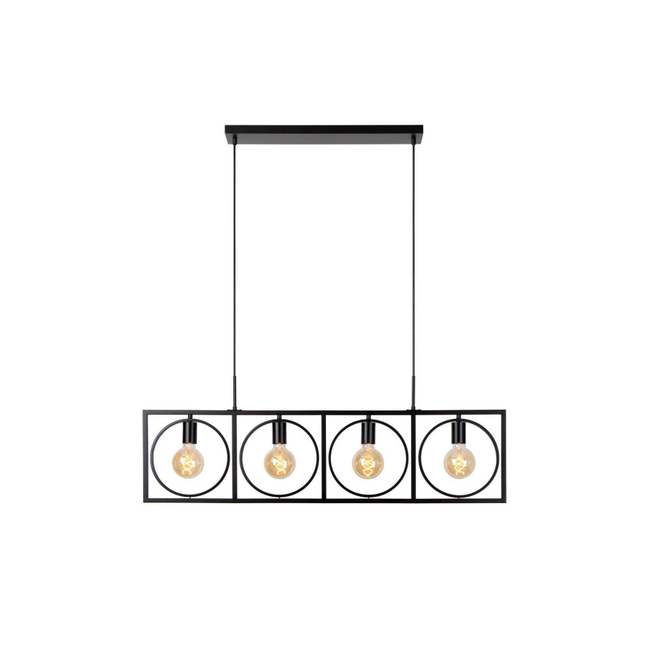 Lucide SUUS - Hanglamp - 4xE27 - Zwart afbeelding 