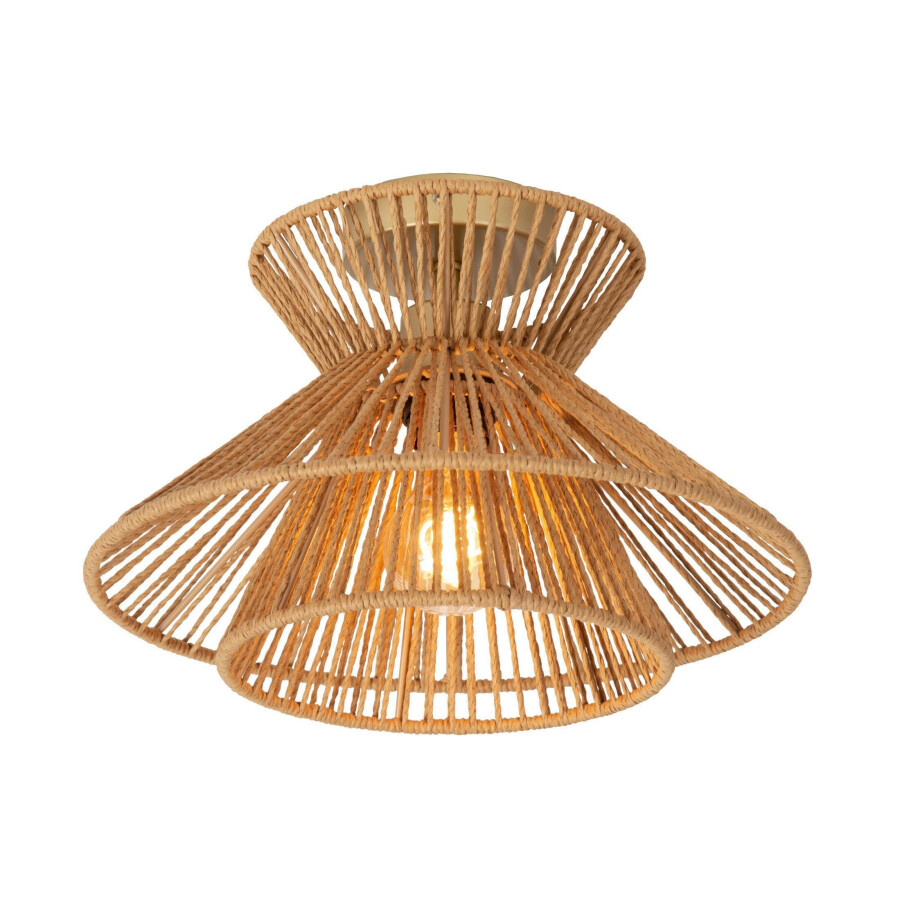 Lucide TASMAN - Plafonnière - Ø 32 cm - 1xE27 - Naturel Lucide TASMAN - Plafonnière - Ø 32 cm - 1xE27 - Naturel afbeelding
