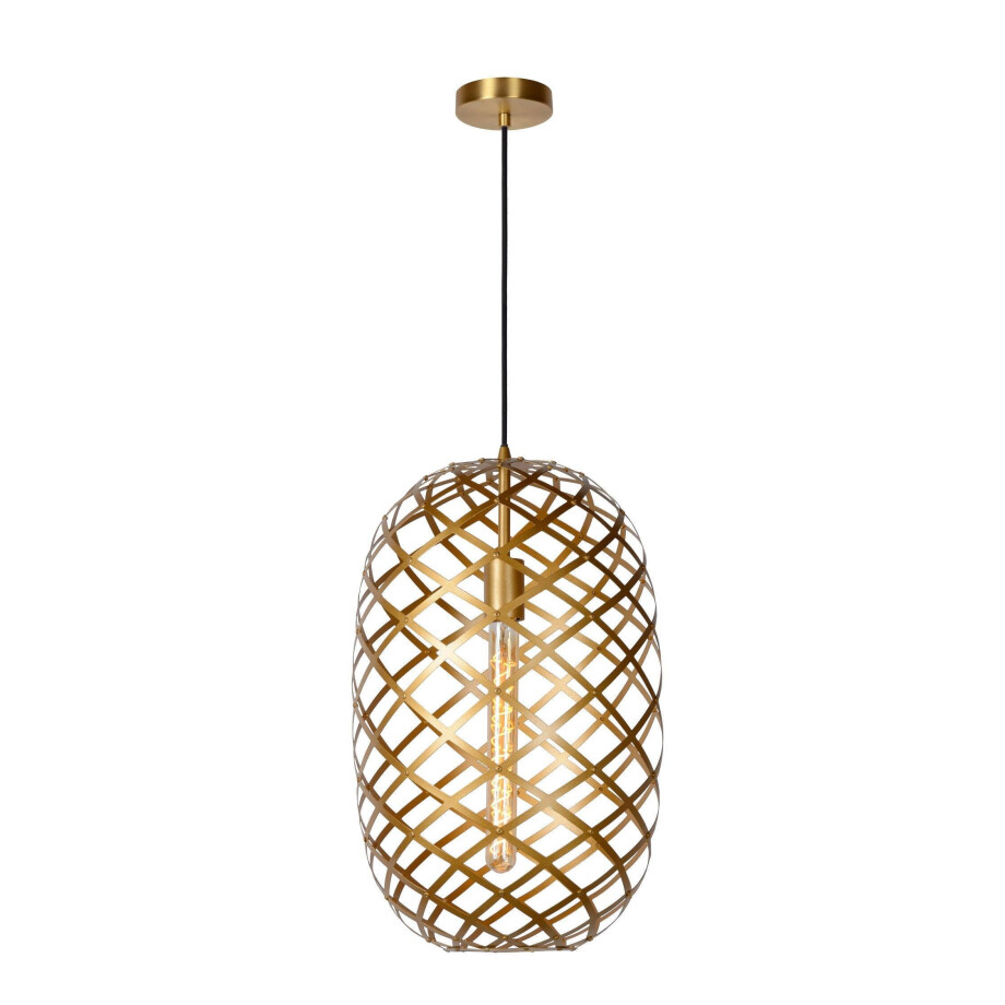 Lucide WOLFRAM - Hanglamp - Ø 32 cm - 1xE27 - Mat Goud / Messing Lucide WOLFRAM - Hanglamp - Ø 32 cm - 1xE27 - Mat Goud / Messing afbeelding
