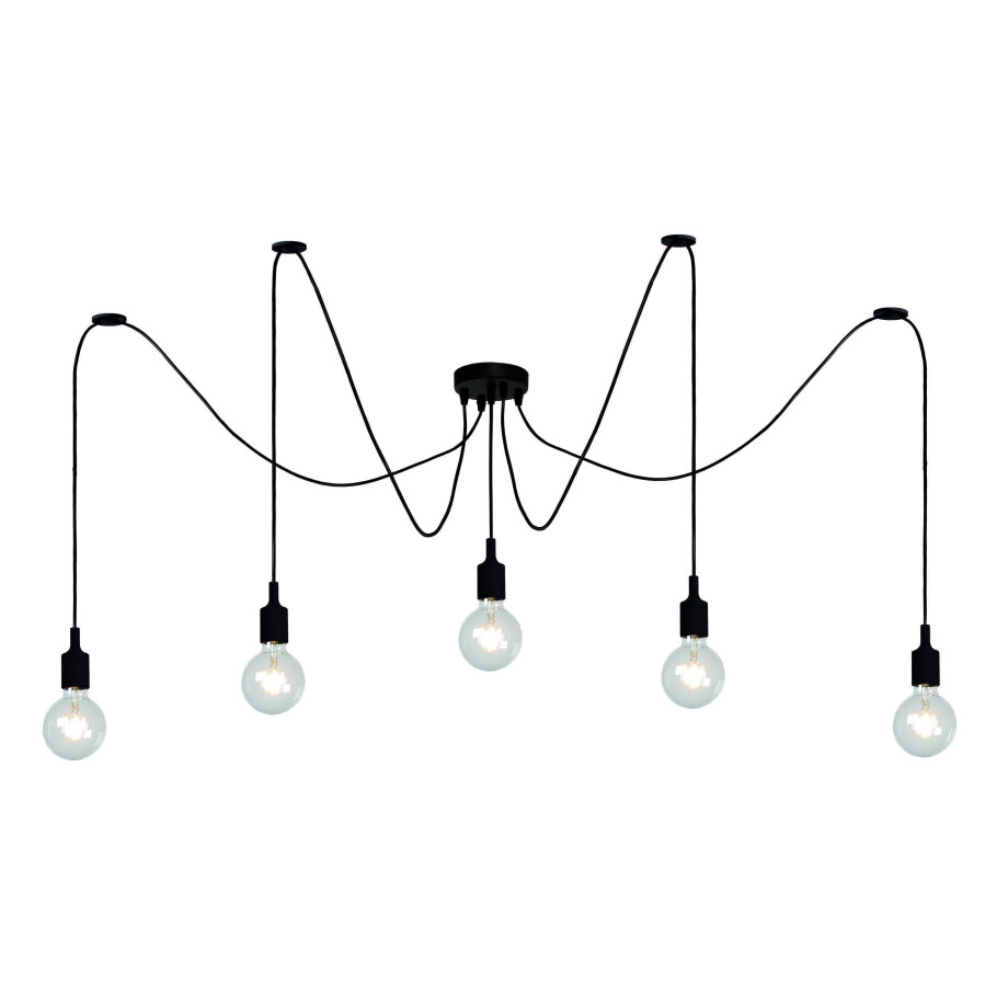 Lucide FIX - Hanglamp - 5xE27 - Zwart Lucide FIX - Hanglamp - 5xE27 - Zwart afbeelding