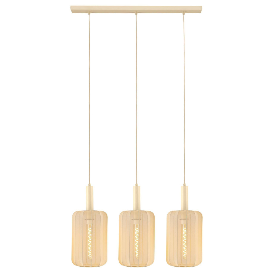 Lucide CORINA - Hanglamp - 3xE27 - Beige afbeelding 