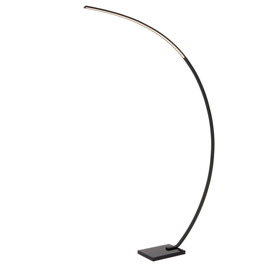 Lucide CURVE - Booglamp - LED Dimb. - 1x15W 2700K - Zwart afbeelding 