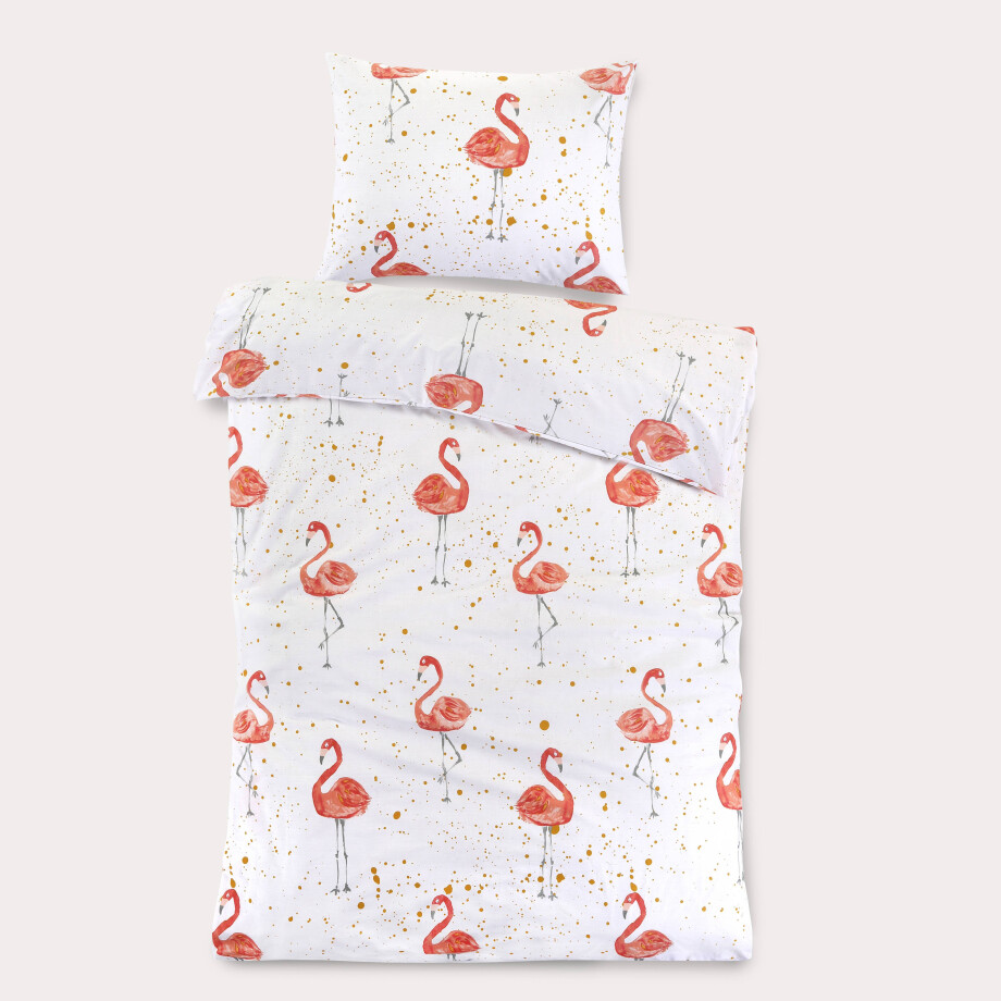 NOUS Kids katoenen dekbedovertrek 1-persoons roze (140x200 cm) NOUS Kids katoenen dekbedovertrek 1-persoons roze (140x200 cm) afbeelding