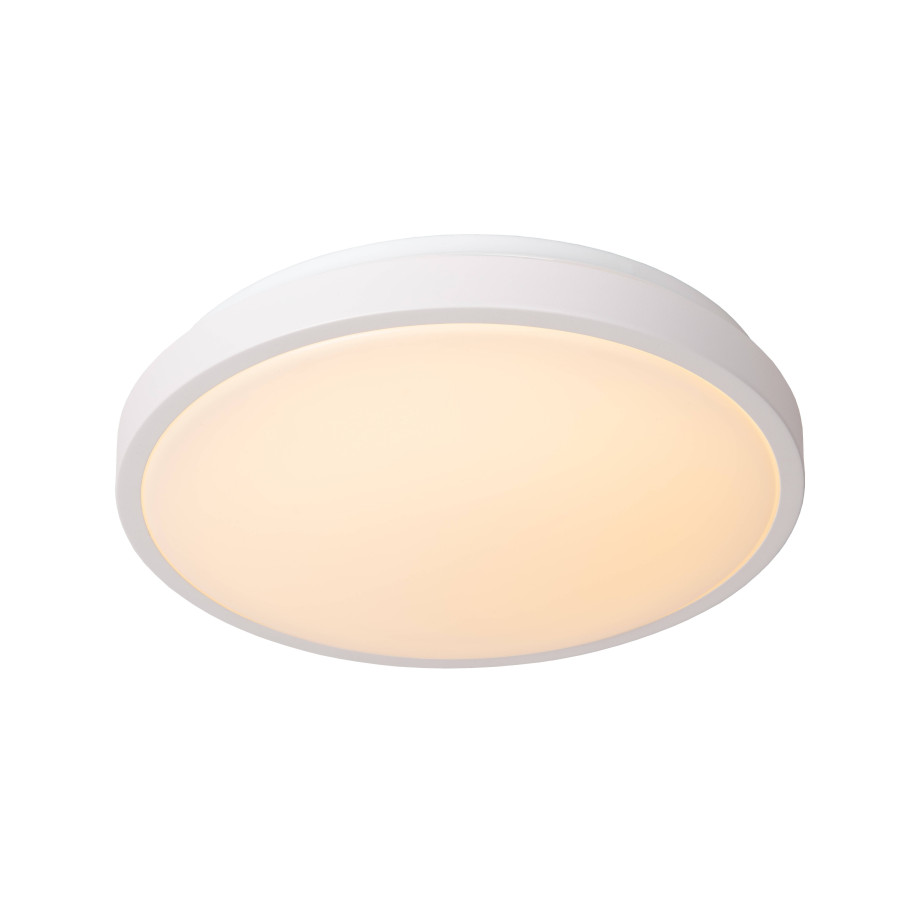 Lucide DASHER - Plafonnière Badkamer - Ø 34,8 cm - LED - 1x18W 2700K - IP44 - Beweging & dag/nacht sensor - Wit afbeelding 