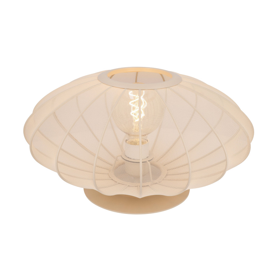 Lucide CORINA - Tafellamp - Ø 40 cm - 1xE27 - Beige afbeelding 