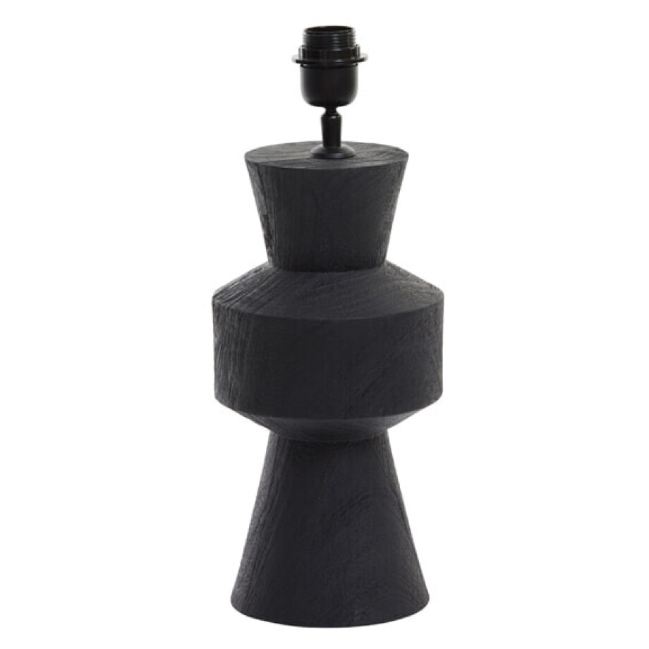 Light & Living Tafellamp 'Gregor' Mangohout, 44cm, kleur Mat Zwart (excl. kap) Light & Living Tafellamp 'Gregor' Mangohout, 44cm, kleur Mat Zwart (excl. kap) afbeelding 1