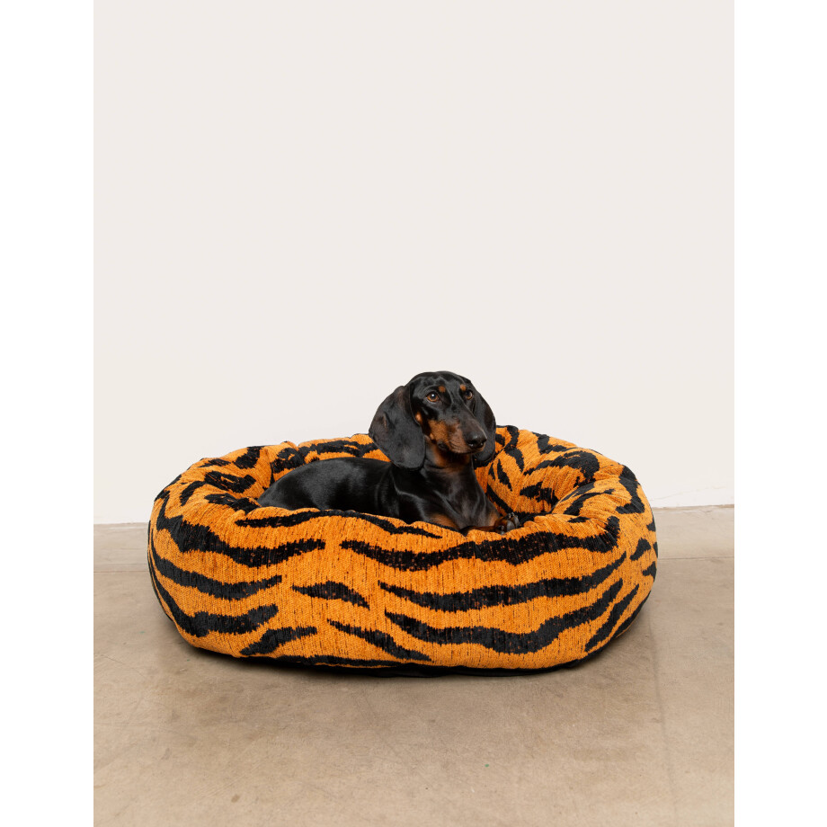 Dogguo hondenkussen ZEBRA-ROUND-BED-RUST/BLACK-M afbeelding 