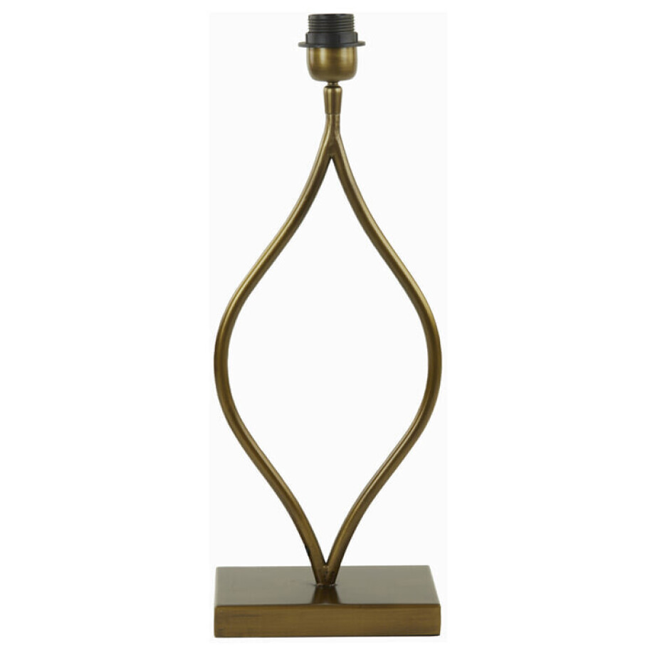 Light & Living Tafellamp 'Okno' 47cm, kleur Antiek Brons (excl. kap) afbeelding 