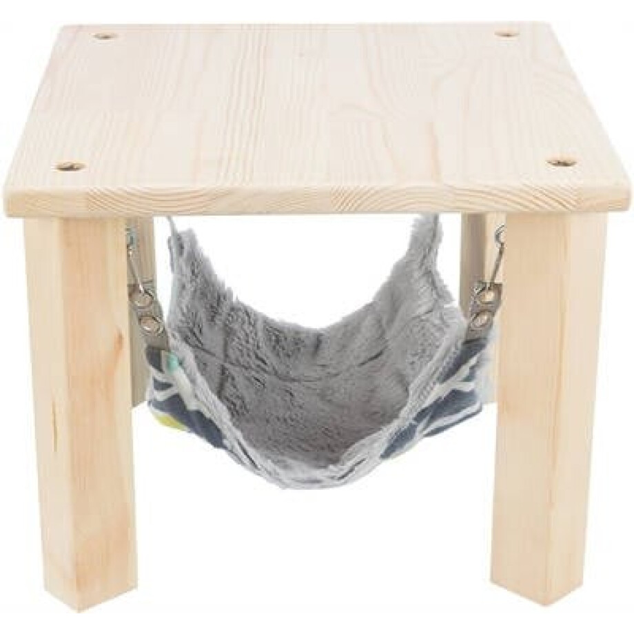 Trixie knaagdier schuilplaats met hangmat Sunny Assorti / Grijs 28 x 28 x 24 cm afbeelding 