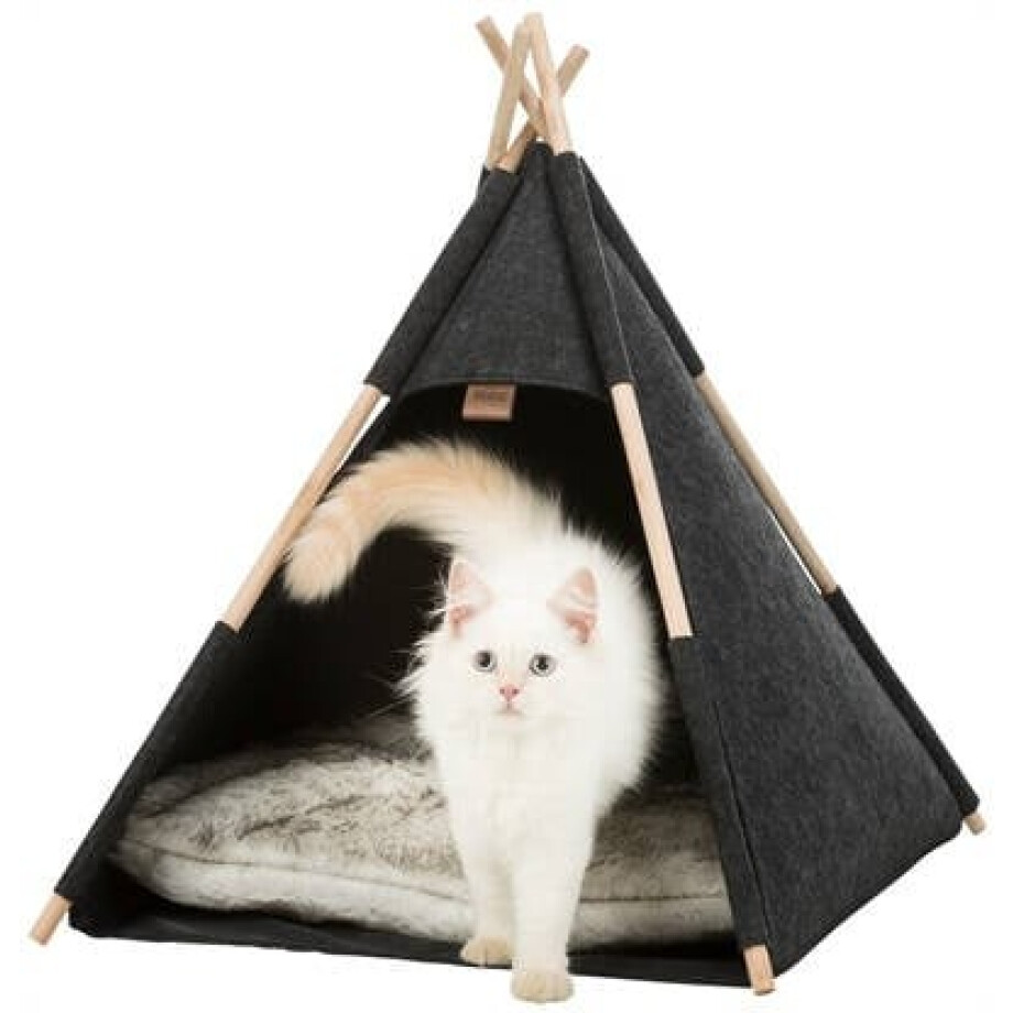 Trixie kattenmand Tipitent Vilt Antraciet 55 x 55 x 65 cm Trixie kattenmand Tipitent Vilt Antraciet 55 x 55 x 65 cm afbeelding