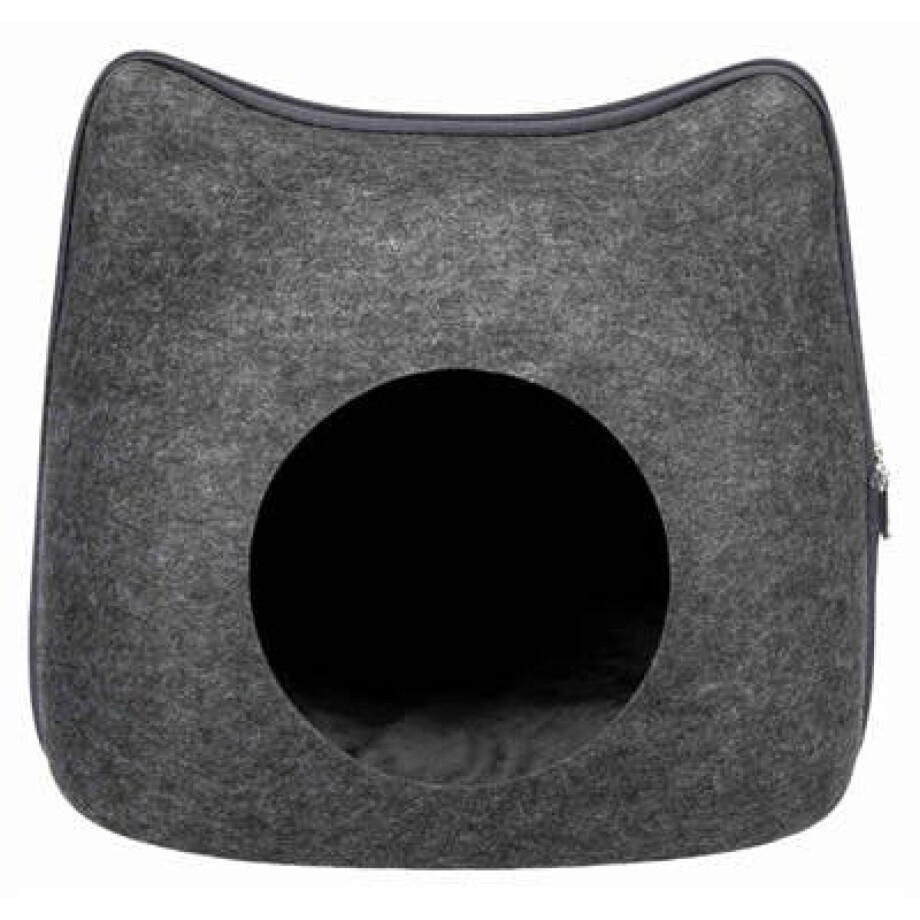 Trixie kattenmand Relax Iglo Vilt Grijs 38X37X35 cm afbeelding 