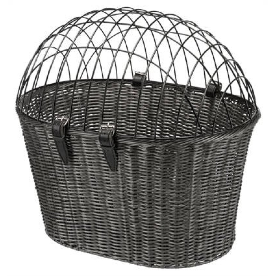 Trixie Stuur fietsmand met draadkap Antraciet 44X34X41 cm Trixie Stuur fietsmand met draadkap Antraciet 44X34X41 cm afbeelding