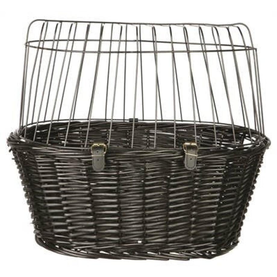 Trixie Wilgen fietsmand voorop Zwart met kussen en kap 50X41X35 cm Trixie Wilgen fietsmand voorop Zwart met kussen en kap 50X41X35 cm afbeelding