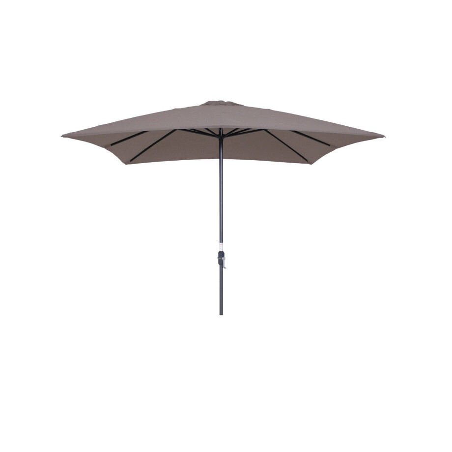 Garden Impressions Garden Impressions Lotus parasol 250x250 - carbon black/ taupe Garden Impressions Garden Impressions Lotus parasol 250x250 - carbon black/ taupe afbeelding
