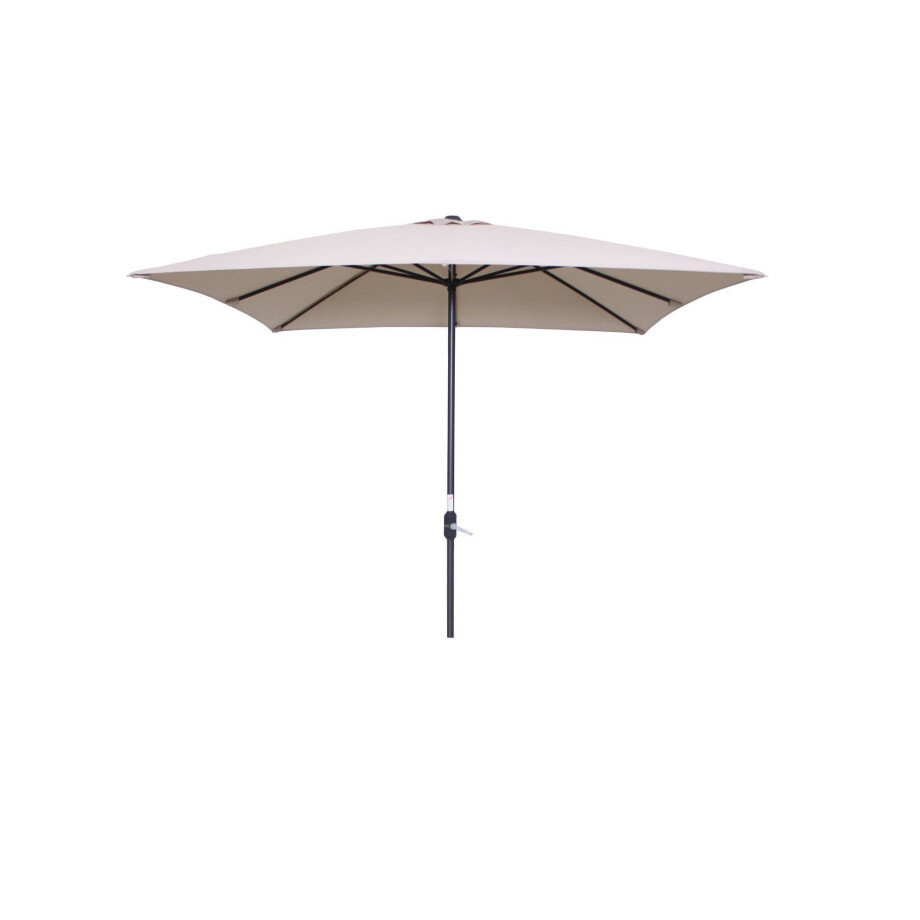Garden Impressions Garden Impressions Lotus parasol 250x250 - carbon black/ ecru Garden Impressions Garden Impressions Lotus parasol 250x250 - carbon black/ ecru afbeelding