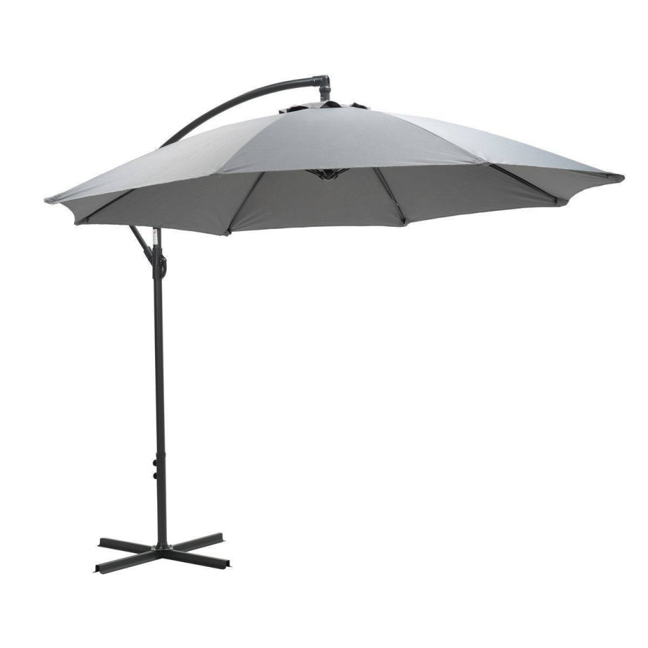 Garden Impressions Garden Impressions Athene parasol Ø300 - carbon black/ licht grijs afbeelding 