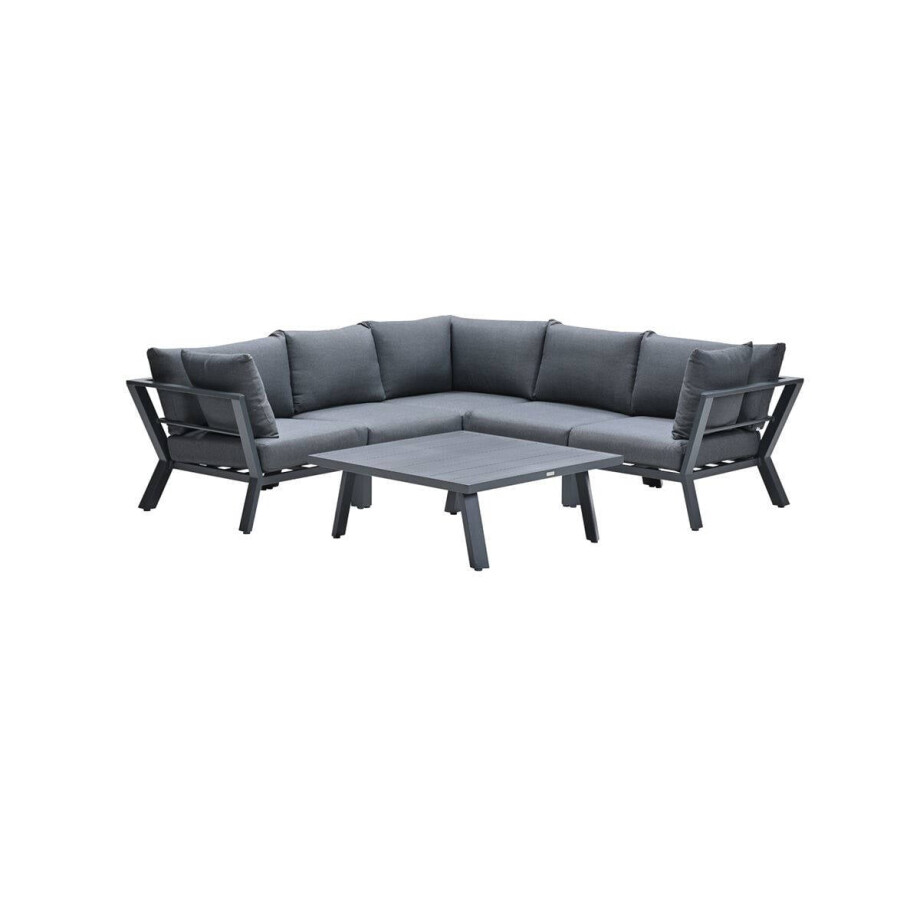 Garden Impressions Garden Impressions Sasha lounge set 4-dlg - carbon black/ zwart Garden Impressions Garden Impressions Sasha lounge set 4-dlg - carbon black/ zwart afbeelding