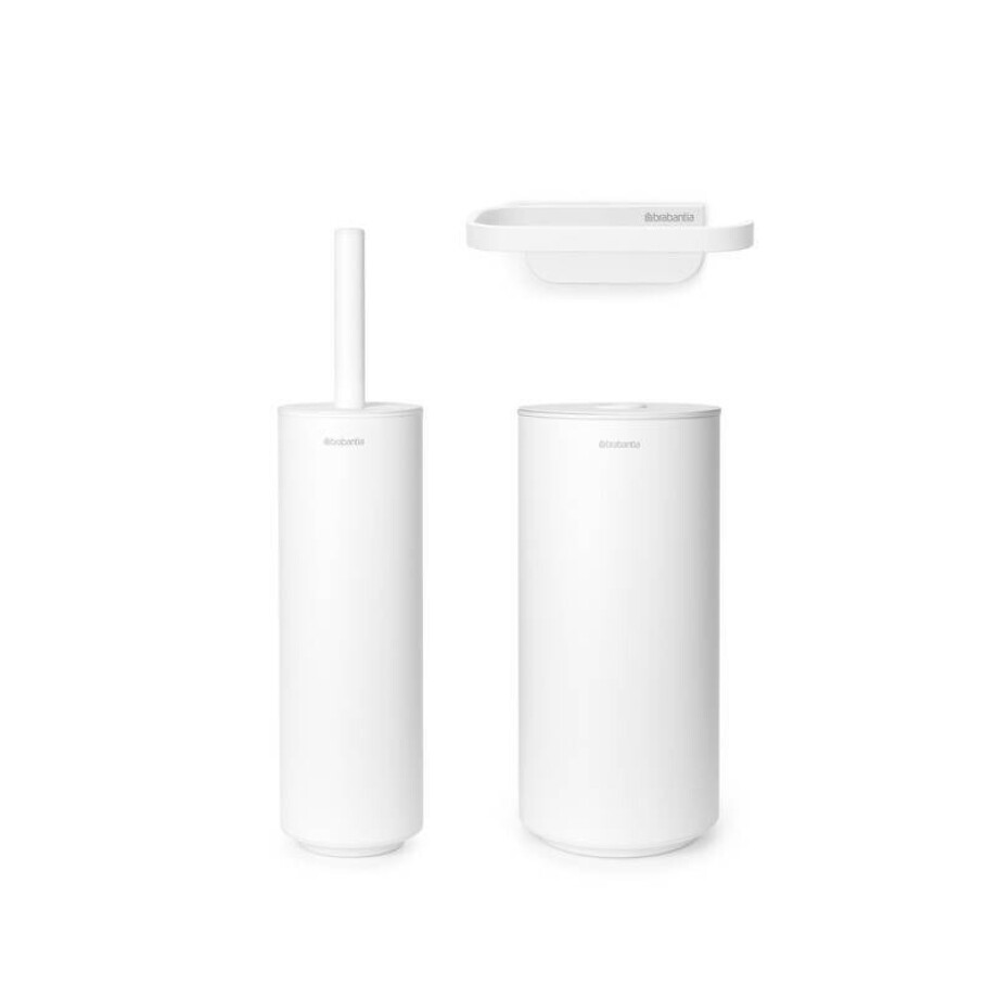 Brabantia toiletaccessoire set MindSet (set van 3) (wit) Brabantia toiletaccessoire set MindSet (set van 3) (wit) afbeelding