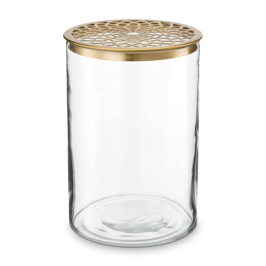 vtwonen vaas met gouden deksel (goud) (12,5x19 cm) vtwonen vaas met gouden deksel (goud) (12,5x19 cm) afbeelding