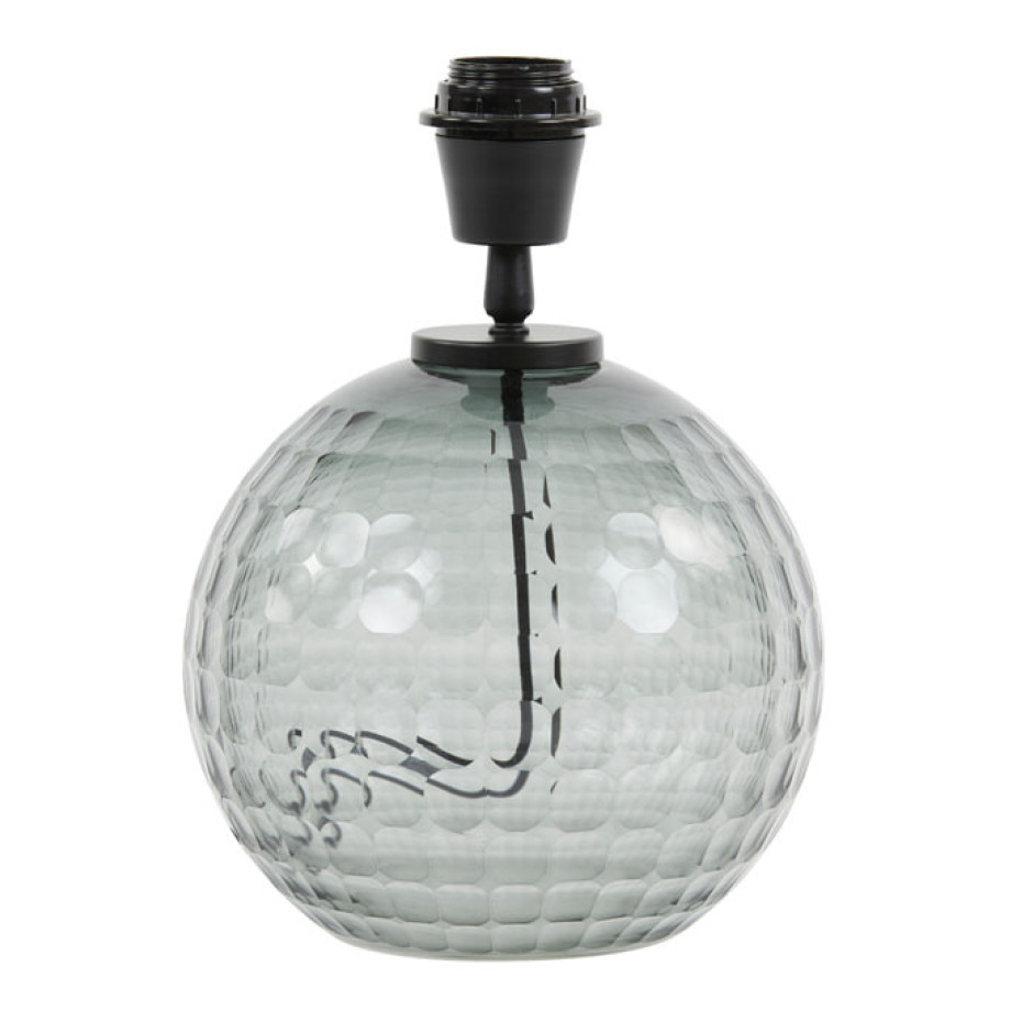 Light & Living Tafellamp 'Taiki' Glas, 28cm (excl. kap) afbeelding 