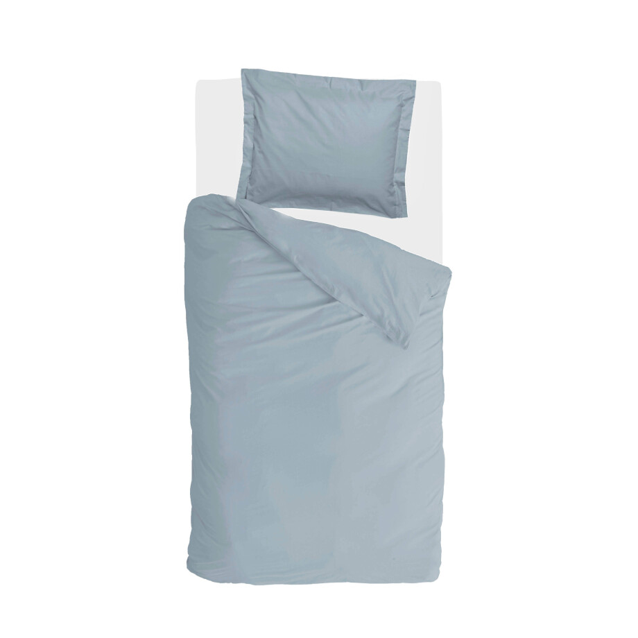 Walra percaline dekbedovertrek 1-persoons blauw (140x220 cm) afbeelding 