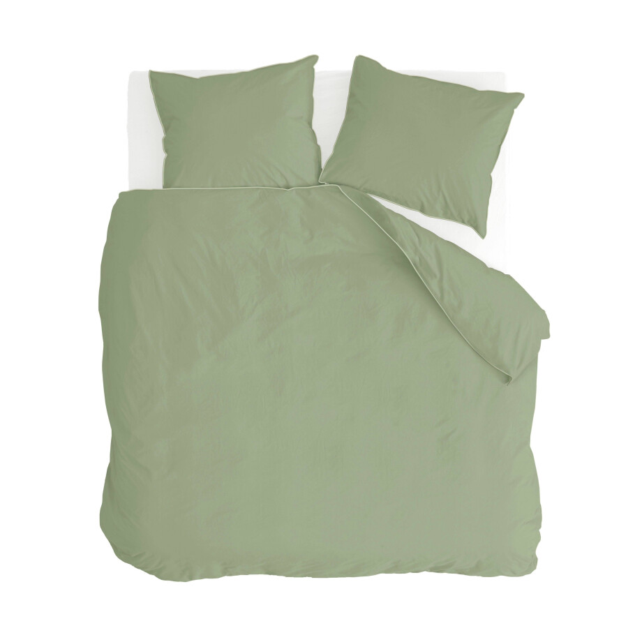 Walra flanellen dekbedovertrek lits-jumeaux groen (240x220 cm) Walra flanellen dekbedovertrek lits-jumeaux groen (240x220 cm) afbeelding