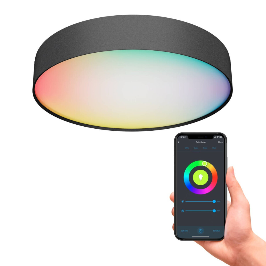 Calex Calex Slimme Plafondlamp - 40cm - Zwart Calex Calex Slimme Plafondlamp - 40cm - Zwart afbeelding