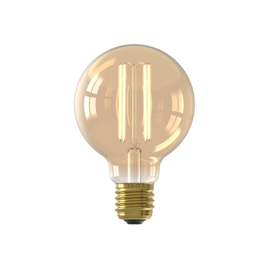 Calex Calex Filament LED Lamp - E27 - Goud - G80 - Dimbaar afbeelding 