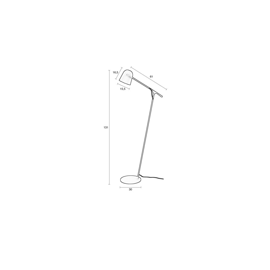 Zuiver Lau vloerlamp/ Staande leeslamp Zwart afbeelding 
