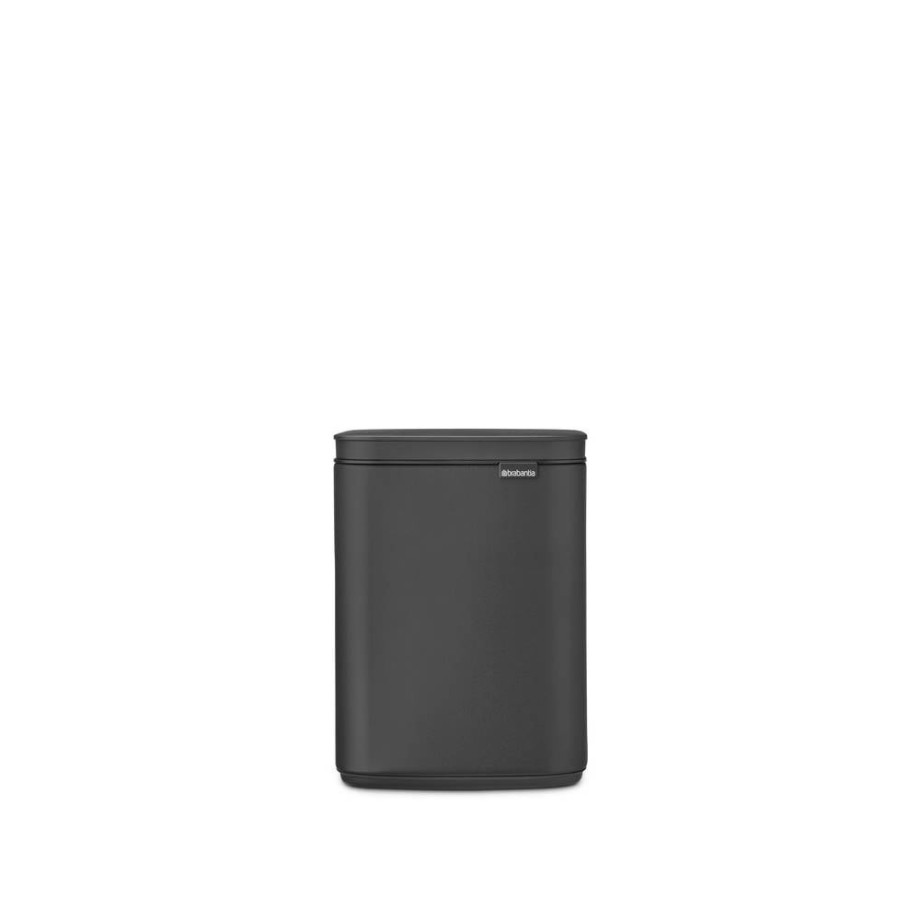 Brabantia Bo afvalemmer 4L met kunststof binnenemmer - Mineral Infinite Grey afbeelding 