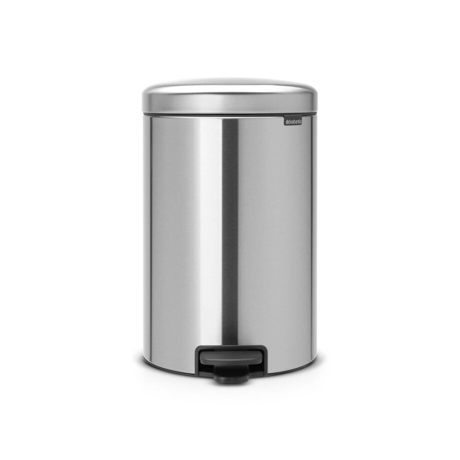 Brabantia NewIcon pedaalemmer 20L met kunststof binnenemmer - Matt Steel Brabantia NewIcon pedaalemmer 20L met kunststof binnenemmer - Matt Steel afbeelding