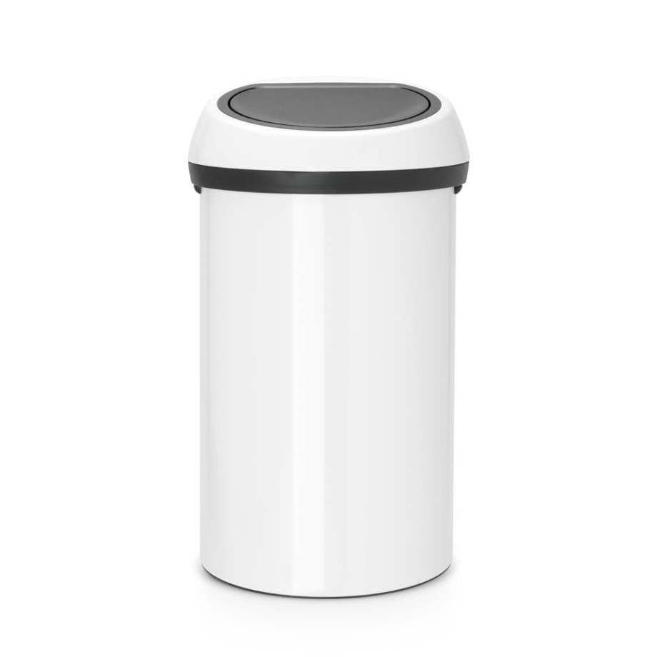 Brabantia Touch Bin afvalemmer 60L met kunststof binnenemmer - White afbeelding 