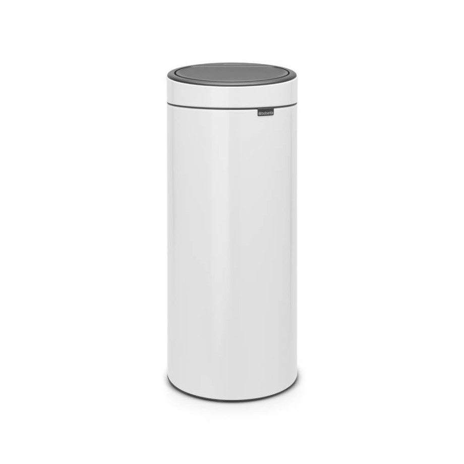 Brabantia Touch Bin afvalemmer 30L met kunststof binnenemmer - White afbeelding 