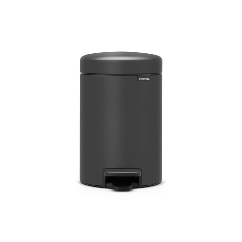 Brabantia NewIcon pedaalemmer 3L met kunststof binnenemmer - Mineral Infinite Grey Brabantia NewIcon pedaalemmer 3L met kunststof binnenemmer - Mineral Infinite Grey afbeelding
