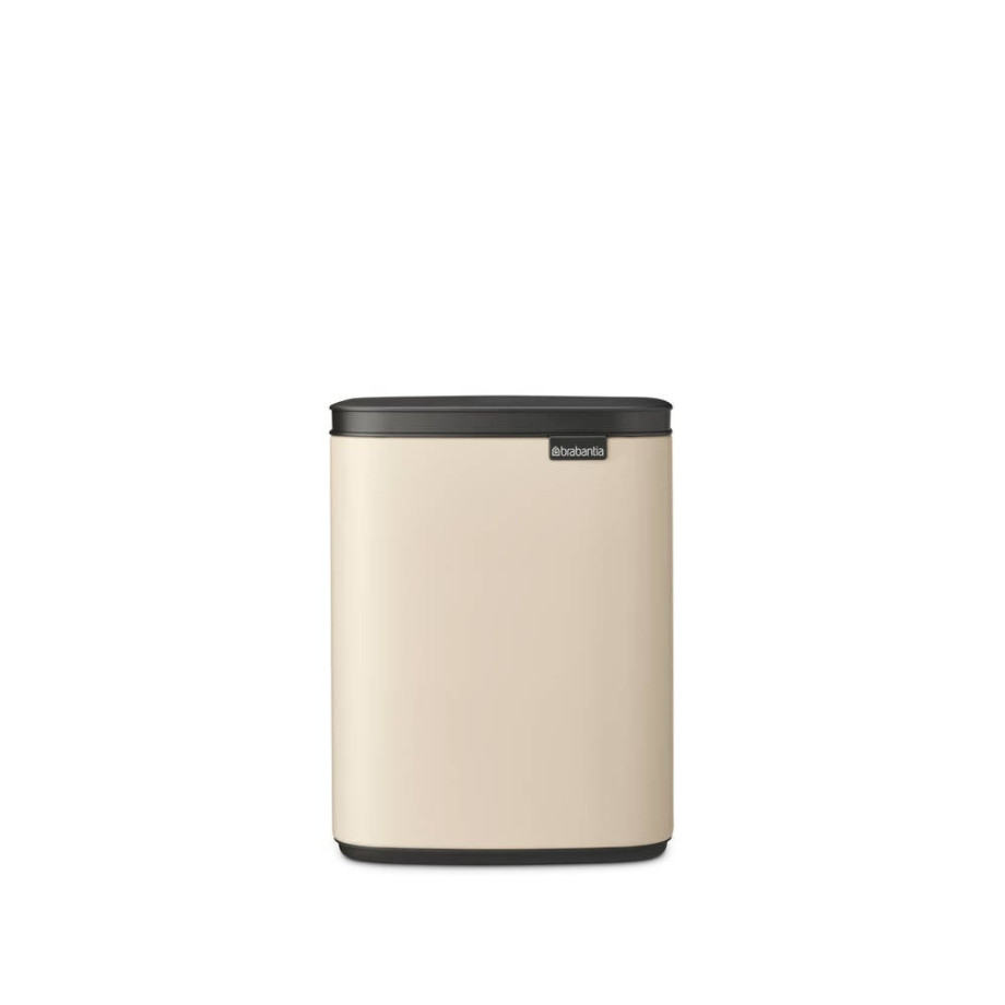 Brabantia Bo afvalemmer 7L met kunststof binnenemmer - Soft Beige afbeelding 