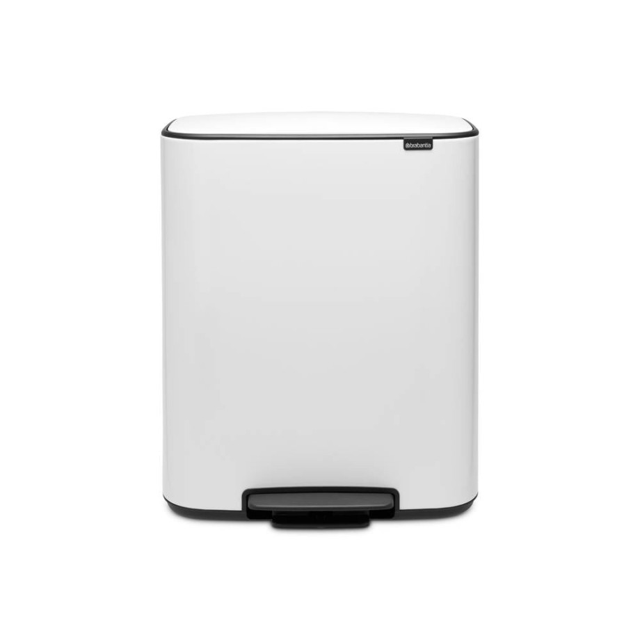 Brabantia Bo pedaalemmer 60L met kunststof binnenemmer - White afbeelding 