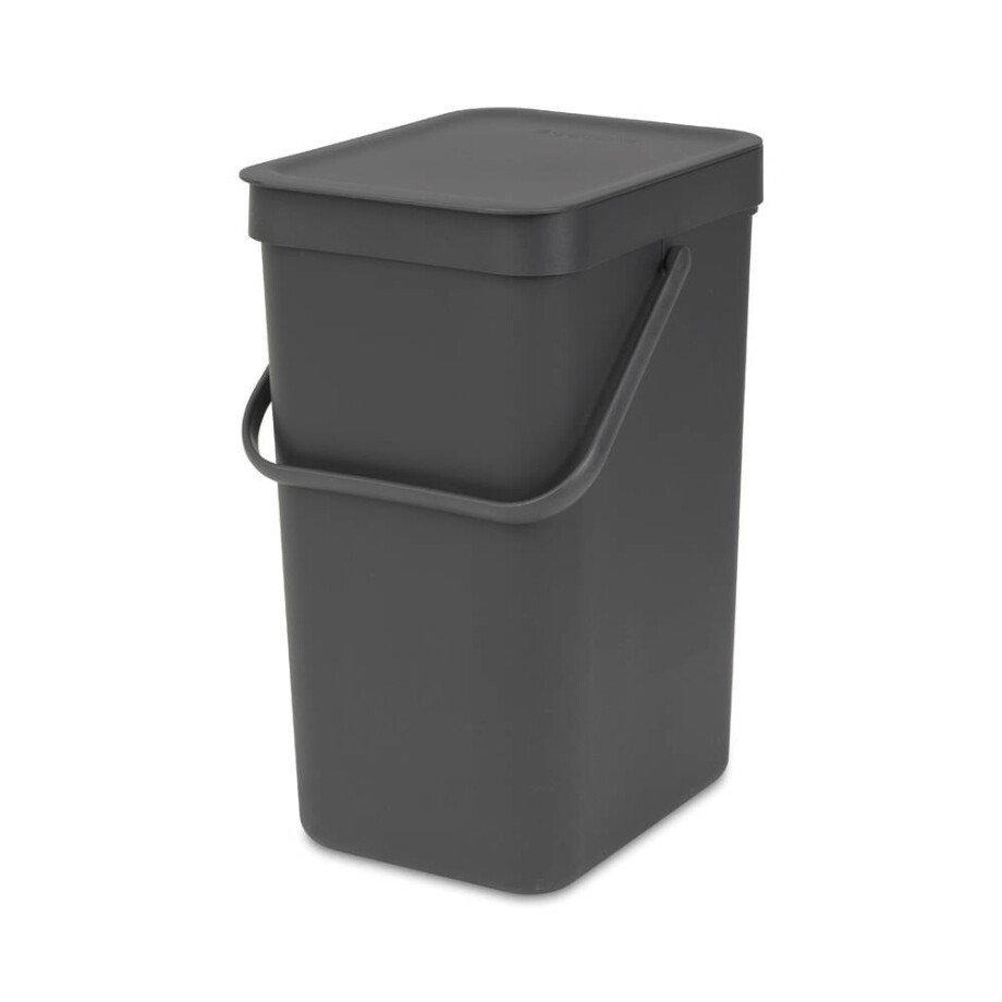 Brabantia Sort & Go afvalemmer 12L - Dark Grey Brabantia Sort & Go afvalemmer 12L - Dark Grey afbeelding