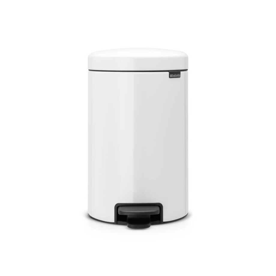 Brabantia NewIcon pedaalemmer 12L met kunststof binnenemmer - White Brabantia NewIcon pedaalemmer 12L met kunststof binnenemmer - White afbeelding