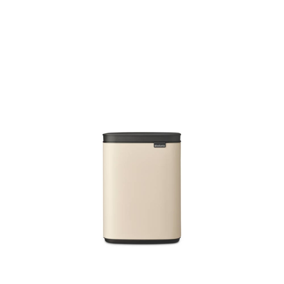 Brabantia Bo afvalemmer 4L met kunststof binnenemmer - Soft Beige afbeelding 