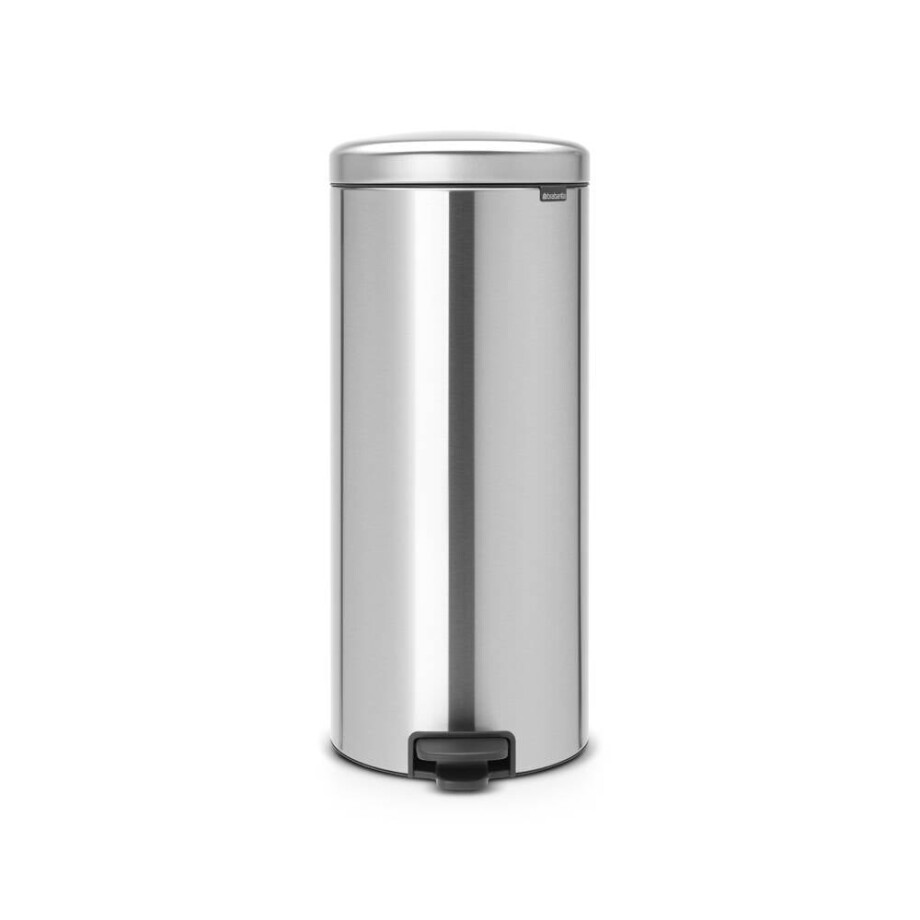 Brabantia NewIcon pedaalemmer 30L met kunststof binnenemmer - Matt Steel Brabantia NewIcon pedaalemmer 30L met kunststof binnenemmer - Matt Steel afbeelding