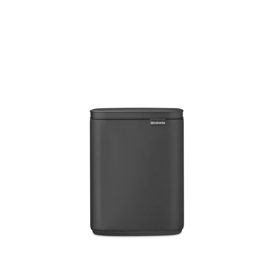 Brabantia Bo afvalemmer 7L met kunststof binnenemmer - Mineral Infinite Grey Brabantia Bo afvalemmer 7L met kunststof binnenemmer - Mineral Infinite Grey afbeelding