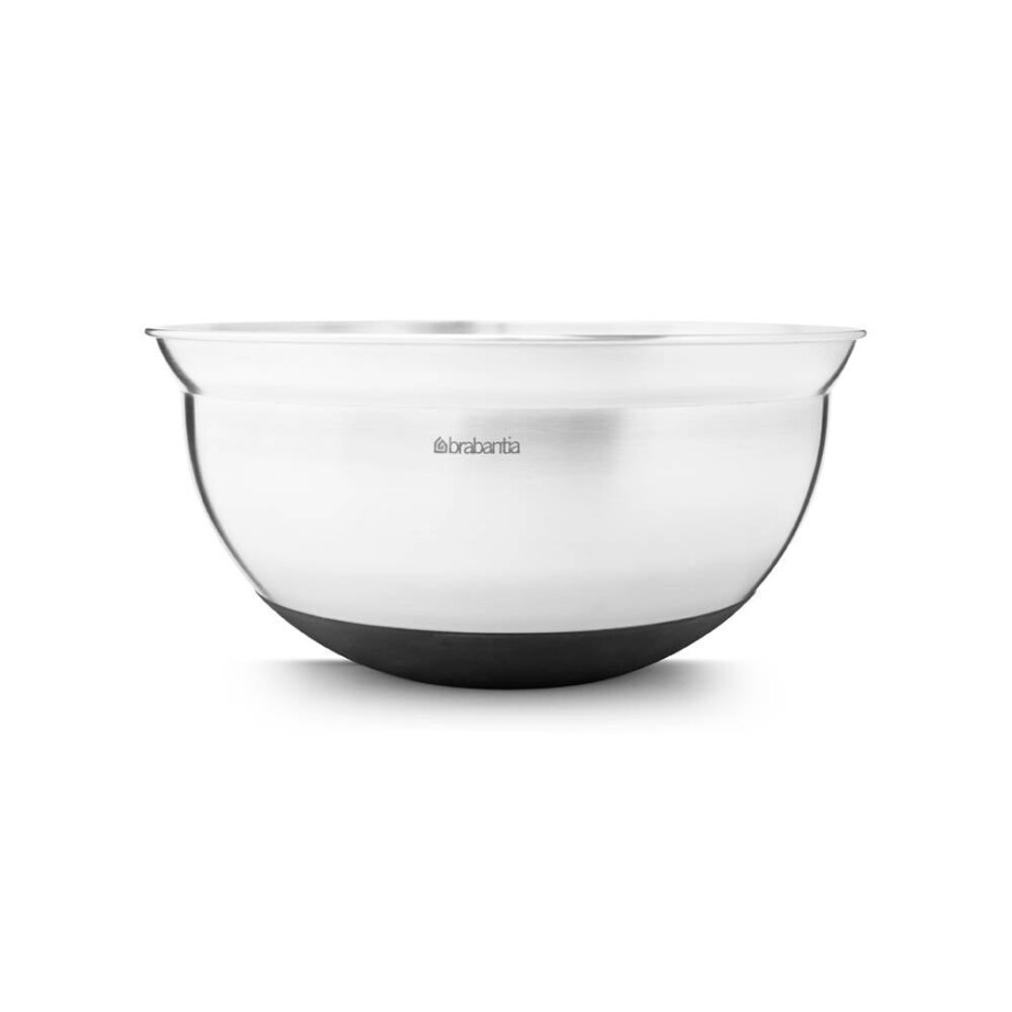 Brabantia Profile mengkom met antislip bodem, 3L - Matt Steel/Black Brabantia Profile mengkom met antislip bodem, 3L - Matt Steel/Black afbeelding