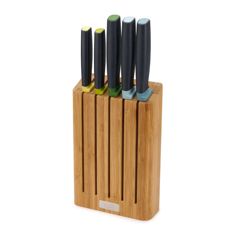 Joseph Joseph Elevate messenset met bamboe blok (5-delig) Joseph Joseph Elevate messenset met bamboe blok (5-delig) afbeelding