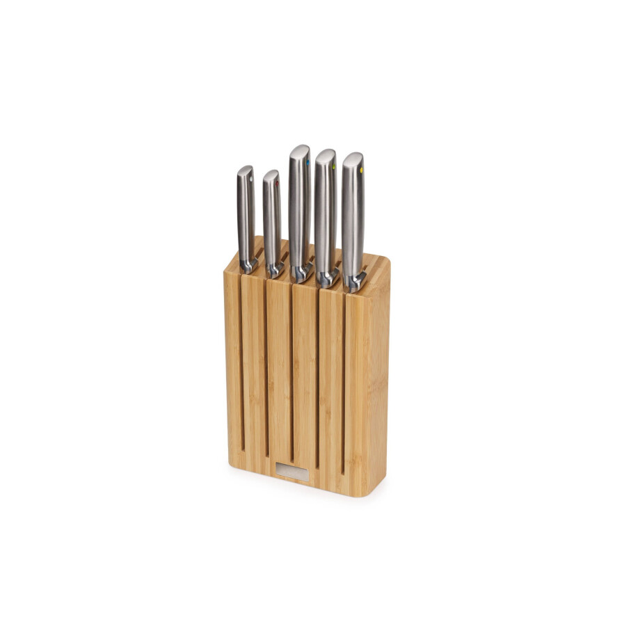 Joseph Joseph Elevate Steel messenset met blok (set van 5) Joseph Joseph Elevate Steel messenset met blok (set van 5) afbeelding