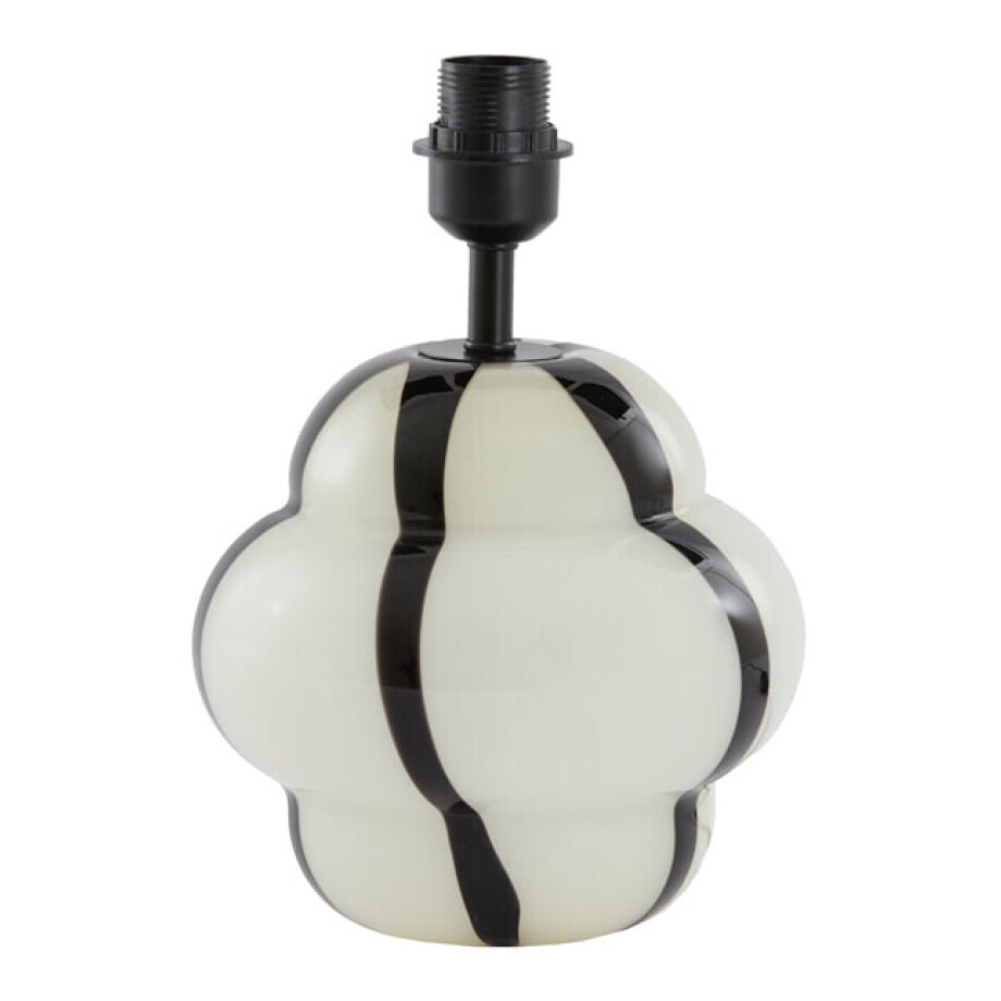 Light & Living Tafellamp 'Ylien' Glas, kleur Crème/Zwart (excl. kap) Light & Living Tafellamp 'Ylien' Glas, kleur Crème/Zwart (excl. kap) afbeelding 1