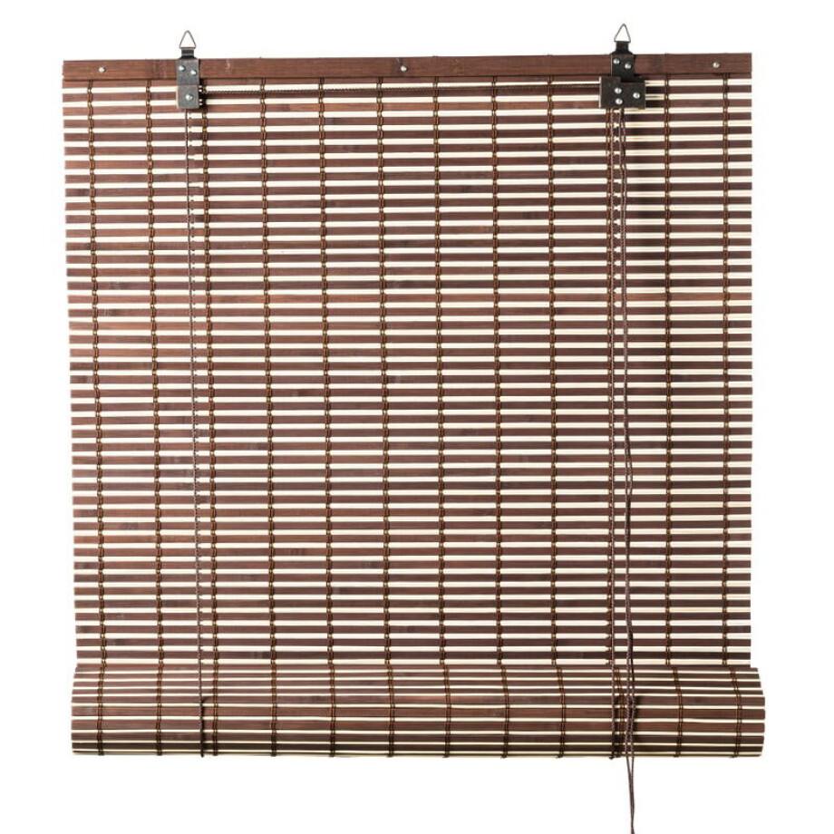 Bamboe rolgordijn - bruin - 150x180 cm afbeelding 