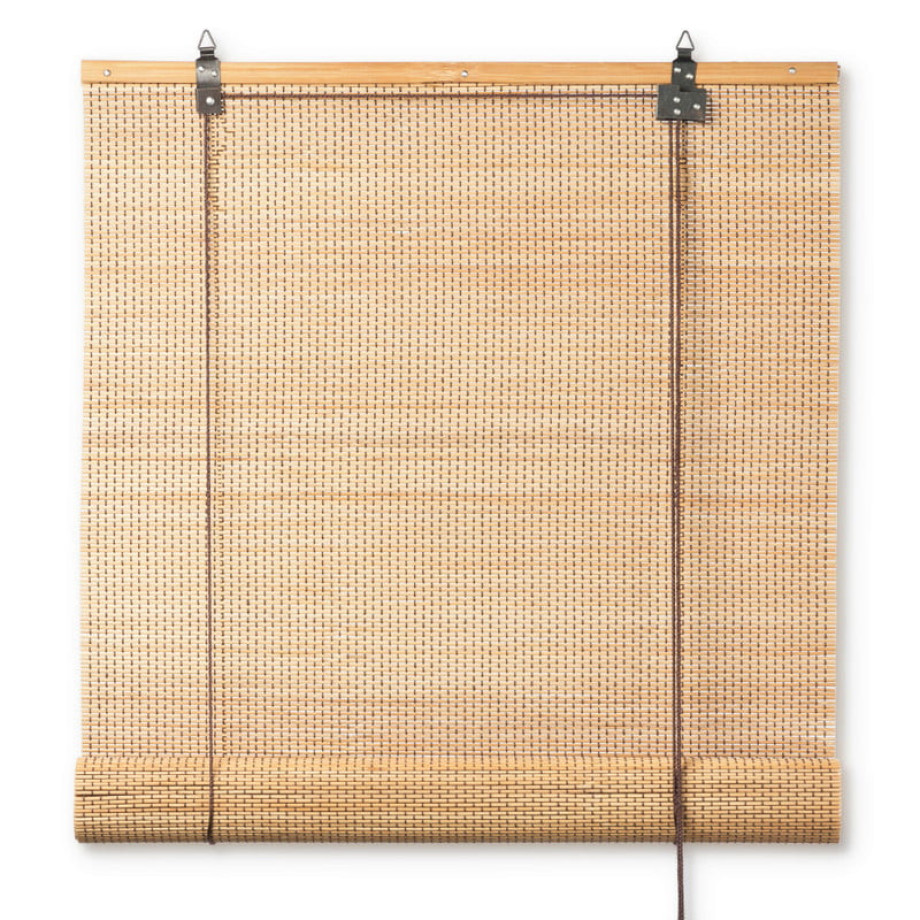 Bamboe rolgordijn - naturel - 120x180 cm afbeelding 