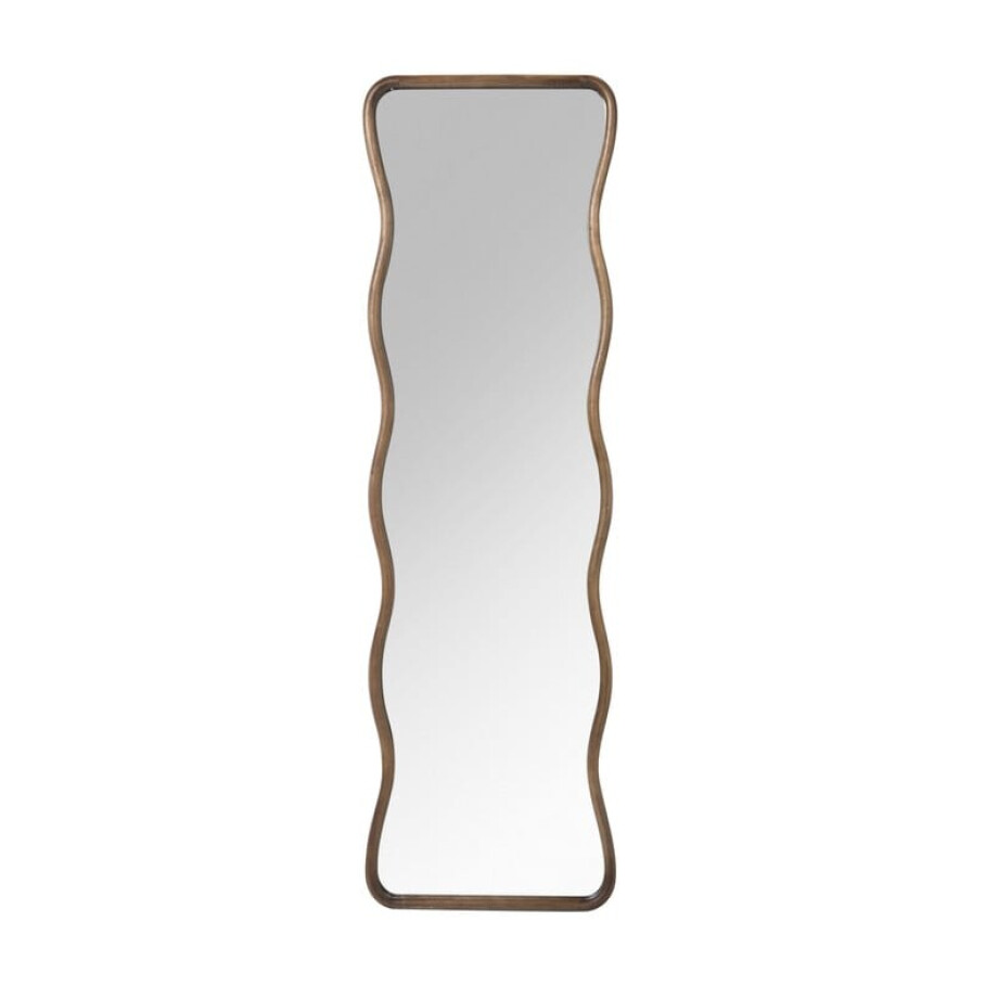 Spiegel XL met golfrand - bruin - 165x50 cm afbeelding 1